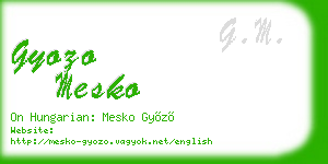gyozo mesko business card
