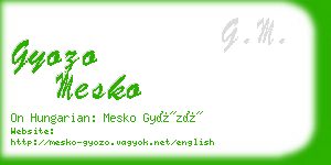 gyozo mesko business card